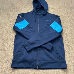 Navy chargers zip up hoodie
